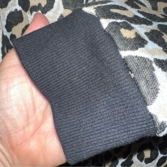 Sanctuary Leopard Print City Topper Long Lined  Zip Up Jacket Cardigan Size M - Picture 10 of 15